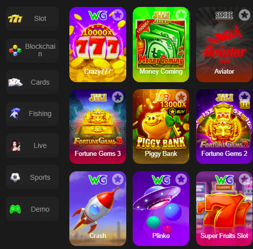 Main screen of explorer slots game page for PK players - 4